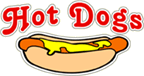 Hotdogs Window Cling Sign