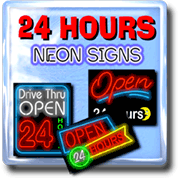 24 Hours Neon Signs
