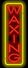 Waxing Vertical Neon Sign