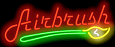 Airbrush w/Brush Neon Sign