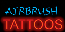 Airbrush Tattoos Neon Sign