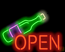 Wine Bottle Neon Sign with Animation Option