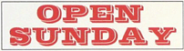 Open Sunday Banner