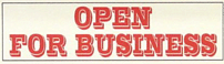 Open for Business Banner