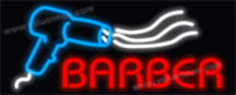 Barber w/ Hair Dryer Neon Sign