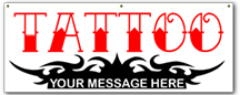 Tattoo Banner with Custom Message
