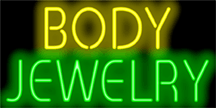 Body Jewelry Neon Sign
