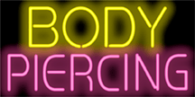 Body Piercing Neon Sign