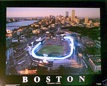 Boston Baseball Stadium Neon-LED Poster