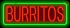 Burritos Neon Sign