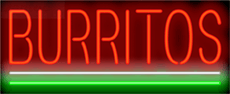 Clearance - Burritos Neon Sign