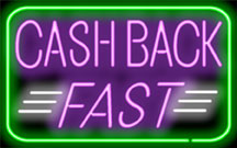 Cash Back Fast Neon Sign