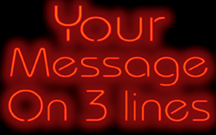 Contemporary Style Letters Only Custom Neon Sign (23 Letters Max)