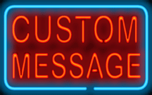 Traditional Style Letters Only Custom Neon Sign (18 Letters Max )