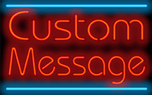 Contemporary Style Letters Only Custom Neon Sign (18 Letters Max)