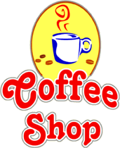 Coffee Shop Window Cling Sign