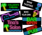 Our Custom Template Neon Signs are an Excellent Way to Add a Custom Look to your Home or Office