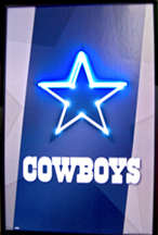 Cowboys Neon-LED Poster