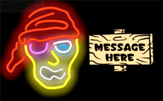 Custom Message Pirate Neon Sign