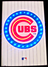Cubs Neon-LED Poster