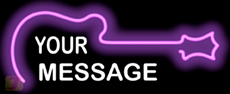 Custom Message Guitar Neon Sign