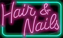Designer Hair and Nails  Neon Sign Extra Large