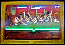 Dogs Playing Pool Neon-LED Poster