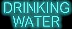 Drinking Water Neon Sign