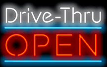 Drive-Thru OPEN Neon Sign