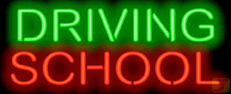 Driving  School Neon Sign