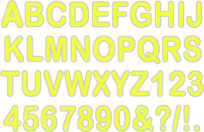 Window Lettering Kit - Neon Yellow