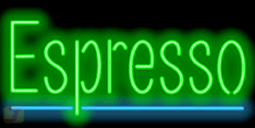Espresso Neon Sign   Features **Large Letters**