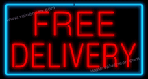 Clearance - Large Free Delivery Neon Sign