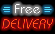 Free Delivery Neon Sign