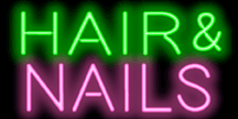 Hair and Nails Neon Sign