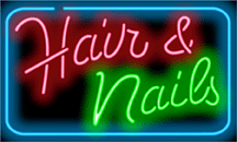 Hair and Nails Neon Sign