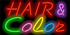 Hair & Color Neon Sign