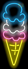 Ice Cream Cone Neon Sign