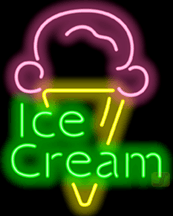 Ice Cream (New Design, Now even Larger!) Neon Sign