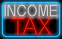 Income Tax Neon Sign