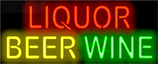 Liquor, Beer, Wine Neon Sign