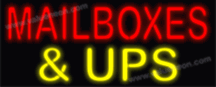 Mailboxes & UPS Neon Sign