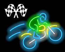 Motocross Rider with Bike Neon Sign