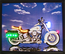 Motorcycle Mini-LED Poster