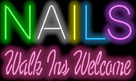 Nails Walk Ins Welcome Neon Sign