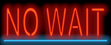 No Wait Neon Sign