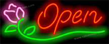 Clearance - Script Style Rose Open Neon Sign