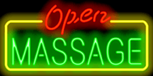 Massage Open Neon Sign