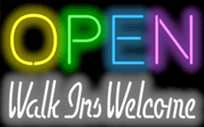 Walk Ins Welcome Neon Sign