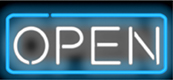 OPEN Neon Sign with Border